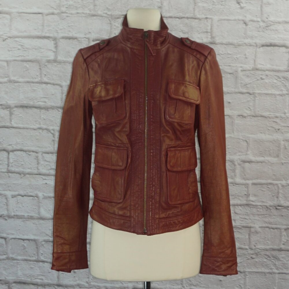 Vintage 90s Lucky Brand Goat Leather Jacket